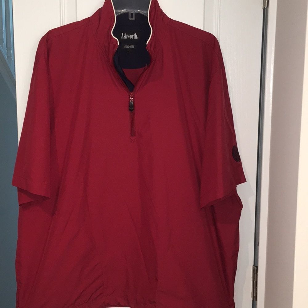 Ashworth AWS Prestonwood Cary NC Red mens fall season SS golf jacket L